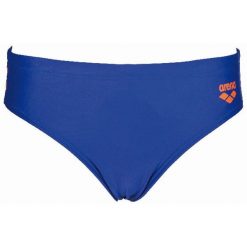 Slipy kąpielowe chłopięce kąpielówki treningowe na basen Arena Scribe. Niebieskie kąpielówki dla chłopców Arena, bez wzorów. Za 69.99 zł.