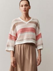More & More Sweter z dzianiny Kobiety Sztuczne włókno różowy, 38. Czerwone swetry damskie More & More, bez wzorów, z dzianiny, eleganckie, bez kołnierzyka, bez ramiączek, bez kaptura. Za 169.95 zł.