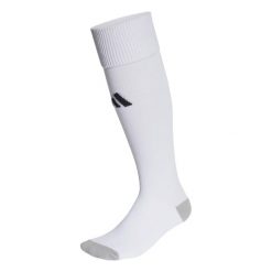 Getry piłkarskie Adidas Milano 23. Białe legginsy sportowe męskie Adidas, bez wzorów, do piłki nożnej. Za 33.90 zł.