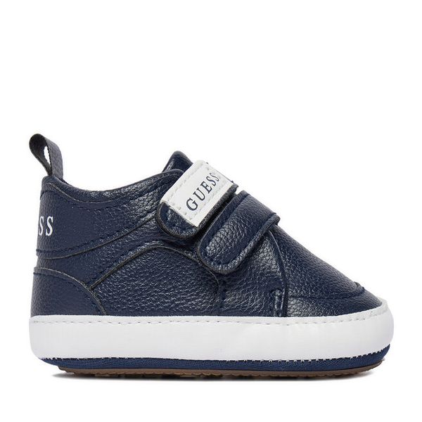 Sneakersy Guess. Niebieskie trampki i tenisówki chłopięce Guess, z aplikacjami, bez zapięcia. Za 99.99 zł.