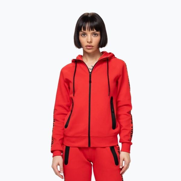 Bluza damska Pitbull Explory Tape Hooded Zip. Czerwone bluzy damskie PITBULL, l, bez wzorów, z bawełny, z kapturem. Za 219.99 zł.