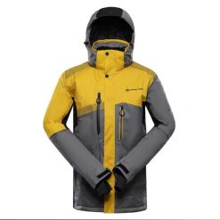 Kurtka męska narciarska snowboardowa 15.000 Alpine Pro Dear 2. Żółte kurtki snowboardowe męskie Alpine Pro, m, bez wzorów, bez kaptura, narciarskie. Za 701.90 zł.