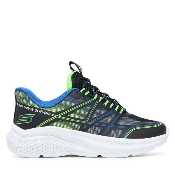 Sneakersy Skechers. Czarne trampki i tenisówki chłopięce Skechers, bez wzorów, bez zapięcia. Za 143.99 zł.