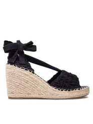 Jenny Fairy Espadryle WS270901-19 Czarny. Czarne sandały damskie Jenny Fairy, bez wzorów, z materiału, bez obcasa, bez zapięcia. Za 139.99 zł.