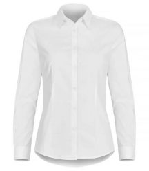Clique Stretch Shirt L/S Women – koszula stretch z długim rękawem. Białe koszule damskie CLIQUE, l, bez wzorów, z bawełny, bez kołnierzyka, bez ramiączek. Za 200.07 zł.