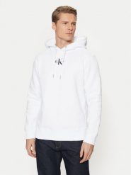 Calvin Klein Jeans Bluza J30J323749 Biały Regular Fit. Białe bluzy męskie Calvin Klein Jeans, m, bez wzorów, z bawełny, bez kaptura. Za 259.99 zł.