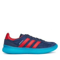 Buty halowe adidas. Niebieskie buty sportowe męskie Adidas, bez zapięcia. Za 529.99 zł.