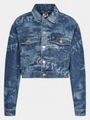 Tommy Jeans Kurtka jeansowa Claire DW0DW17664 Niebieski Regular Fit. Niebieskie kurtki damskie Tommy Jeans, m, bez wzorów, z bawełny, bez kaptura. Za 419.99 zł.