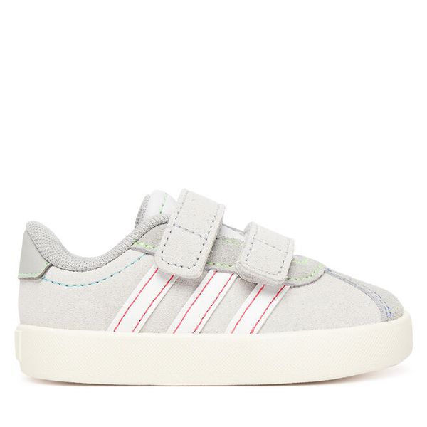 Sneakersy adidas. Szare trampki i tenisówki chłopięce Adidas, bez wzorów, bez zapięcia. Za 119.99 zł.