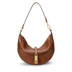 Torebka Polo Ralph Lauren. Brązowe torebki do ręki damskie Polo Ralph Lauren, bez wzorów, klasyczne, bez dodatków. Za 1,779.00 zł.