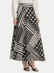 Rinascimento Spódnica trapezowa CFC0127529003 Czarny Regular Fit. Czarne spódnice damskie Rinascimento, s, bez wzorów, z bawełny, trapezowe. Za 699.99 zł.