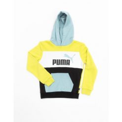 Bluza Sportowa Chłopięca Puma Ess Block Tr. Żółte bluzy dla chłopców Puma, bez wzorów, bez ramiączek, bez kaptura. Za 134.99 zł.