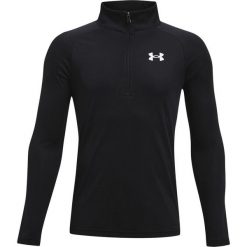 Koszulka chłopięca Under Armour Tech 2.0 1/2 Zip. Czarne bluzy dla chłopców Under Armour, bez wzorów, bez ramiączek, bez kaptura. Za 109.99 zł.