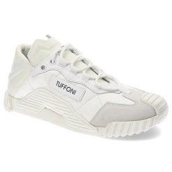 Białe Sneakersy Tuffoni Modne Obuwie Damskie. Białe półbuty damskie Tuffoni, bez wzorów, z materiału, bez obcasa, bez zapięcia. Za 639.00 zł.