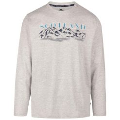 T-shirt Męski Z Nadrukiem Paral. Szare koszulki sportowe męskie Trespass, m, bez wzorów, sportowe, bez kołnierzyka. Za 59.99 zł.