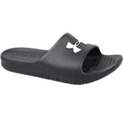 Klapki na basen męskie Under Armour Core Pth Sl. Czarne klapki męskie Under Armour, z materiału. W wyprzedaży za 127.90 zł.