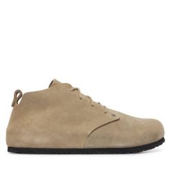 Trzewiki Birkenstock. Brązowe botki męskie Birkenstock, bez wzorów, bez zapięcia. Za 849.99 zł.