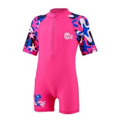 Beco-sealife® rashguard kostium kąpielowy różowy z zamkiem. Czerwone stroje kąpielowe dla dziewczynek Beco, bez wzorów, z elastanu. Za 239.99 zł.