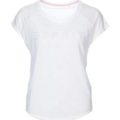 Koszulka w kolorze białym. Białe t-shirty damskie marki ESPRIT, z nadrukiem, z okrągłym kołnierzem. W wyprzedaży za 63.95 zł.
