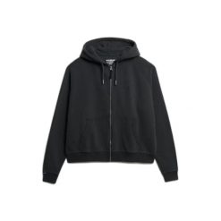 Damska bluza z kapturem zapinana na zamek Superdry Studios Relaxed. Czarne bluzy damskie Superdry., bez wzorów, z kapturem. Za 348.85 zł.