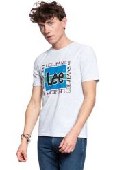 LEE T SHIRT RETRO LOGO TEE SHARP GREY MELE L60YFE03 112113644. Szare t-shirty męskie Lee, l, bez wzorów, retro, bez kołnierzyka. Za 69.99 zł.