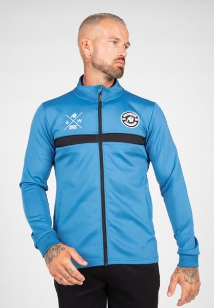 Vernon Kurtka dresowa - Niebieski. Niebieskie kurtki męskie GORILLA WEAR, m, bez wzorów, z dresówki, bez kaptura. Za 319.99 zł.