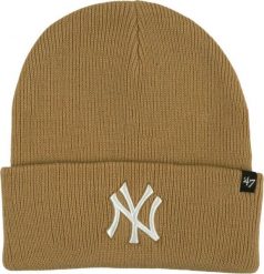 Czapka dla dzieci New York Yankees beżowa B-HYMKR17ACE-KHK-KIDS. Brązowe czapki dla dzieci 47brand, bez wzorów. Za 127.32 zł.