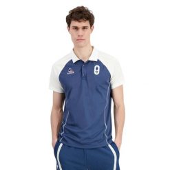 Polo Le Coq Sportif Efro 24. Niebieskie koszulki sportowe damskie le coq sportif, s, bez wzorów, bez kołnierzyka, bez ramiączek. W wyprzedaży za 278.50 zł.