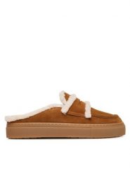 Inuikii Klapki Mule Wool 1004.017.0011 Brązowy. Brązowe klapki damskie Inuikii, bez wzorów, ze skóry, bez obcasa. Za 879.99 zł.