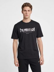 Hummel T-shirt krótki rękaw hmlCLUB LOGO z bawełny organicznej – BLACK. Czarne t-shirty damskie Hummel, s, bez wzorów, z bawełny, klasyczne, bez kołnierzyka. Za 104.83 zł.