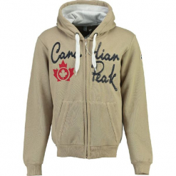 Bluza "Flat" w kolorze piaskowym. Brązowe bluzy męskie Canadian Peak, z nadrukiem, prążkowane. W wyprzedaży za 136.95 zł.