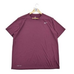 Second life - Nike T-shirt męski Dri-Fit krótkie rękawy - Jak nowy. Czerwone t-shirty męskie Nike, l, bez wzorów, sportowe, bez kołnierzyka. Za 63.86 zł.