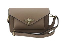 Listonoszka skórzana BARBERINI'S c. beżowy 955-9. Brązowe torebki shopper damskie Barberinis, bez wzorów, ze skóry, eleganckie, bez dodatków. Za 209.99 zł.
