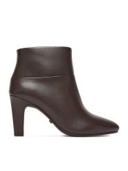 Gino Rossi Botki EO-SARA-121926 Brązowy. Brązowe botki damskie Gino Rossi, ze skóry, bez obcasa, na słupku, bez zapięcia. Za 339.99 zł.