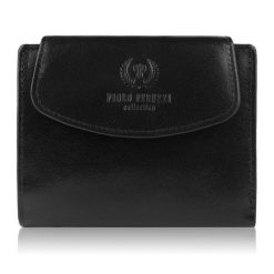 Portfel damski czarny PAOLO PERUZZI RFID T-12-BL. Czarne portfele damskie Paolo Peruzzi, bez wzorów, ze skóry. Za 69.99 zł.