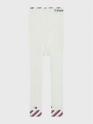 Tommy Hilfiger Legginsy 701220280 Biały Slim Fit. Białe legginsy dla dziewczynek Tommy Hilfiger, bez wzorów, z bawełny. Za 49.99 zł.
