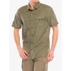 Koszula turystyczna męska Royal Robbins Hempline Spaced SS. Zielone koszule męskie ROYAL ROBBINS, m, bez wzorów, casualowe, bez kołnierzyka, bez ramiączek. Za 298.99 zł.