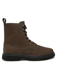 Calvin Klein Jeans Trapery Eva Boot Mid Laceup Rebellious YM0YM01071 Brązowy. Brązowe śniegowce i trapery męskie Calvin Klein Jeans, z jeansu, bez zapięcia. Za 449.99 zł.