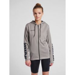Bluza do piłki nożnej damska Hummel zip hml AUTHENTIC Poly. Szare bluzy damskie Hummel, s, bez wzorów, z dzianiny, z kapturem. Za 175.70 zł.