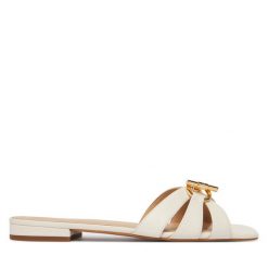 Klapki LAUREN RALPH LAUREN. Białe klapki damskie Lauren Ralph Lauren, bez wzorów, bez obcasa. Za 629.99 zł.