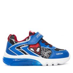 Sneakersy Geox. Niebieskie trampki i tenisówki chłopięce Geox, bez wzorów, bez zapięcia. Za 299.99 zł.