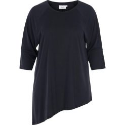 Koszulka "Toledo" w kolorze czarnym. T-shirty damskie Zizzi, z asymetrycznym kołnierzem. W wyprzedaży za 86.95 zł.