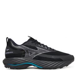 Buty do biegania Mizuno. Czarne buty sportowe męskie Mizuno, bez zapięcia, do biegania, mizuno wave. Za 619.99 zł.