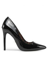 DeeZee Szpilki HT92831-202BA Czarny. Czarne półbuty damskie DeeZee, bez wzorów, z materiału, bez obcasa, bez zapięcia. Za 139.99 zł.