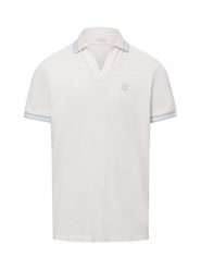 Finshley & Harding London koszulka polo Mężczyźni Bawełna beżowy|niebieski, S. Brązowe koszulki polo męskie Finshley & Harding London, m, bez wzorów, z bawełny, eleganckie, bez ramiączek. Za 139.95 zł.