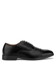 Lanetti Półbuty MYL8515-2 Czarny. Czarne eleganckie półbuty Lanetti, z syntetyku, wizytowe, bez zapięcia. Za 129.99 zł.