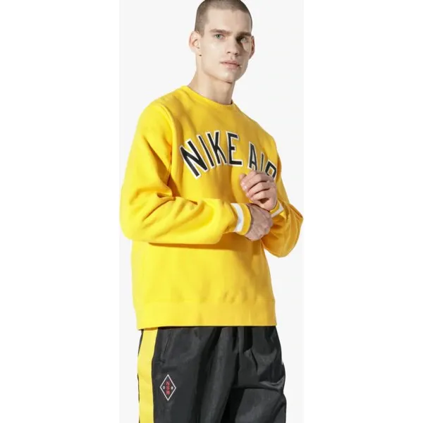 Nike Bluza M Nsw Nike Air Crew Flc , żółty, rozmiar L. Żółte bluzy męskie Nike, l, bez wzorów, z bawełny, bez kaptura. W wyprzedaży za 199.99 zł.