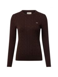 Gant Sweter Kobiety Bawełna brązowy, XL. Brązowe swetry damskie GANT, xl, bez wzorów, z bawełny, bez kołnierzyka, bez ramiączek, bez kaptura. Za 699.95 zł.