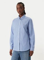 Tommy Jeans Koszula DW0DW22211 Niebieski Regular Fit. Niebieskie bluzki damskie Tommy Jeans, s, bez wzorów, z bawełny, bez kołnierzyka, bez ramiączek. Za 369.99 zł.