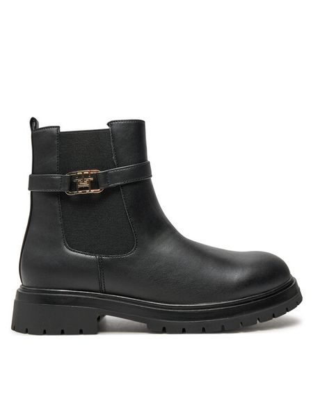 Tommy Hilfiger Botki Chelsea Boot T3A5-33572-1351 S Czarny. Czarne botki dziewczęce Tommy Hilfiger, ze skóry, bez zapięcia. Za 269.99 zł.